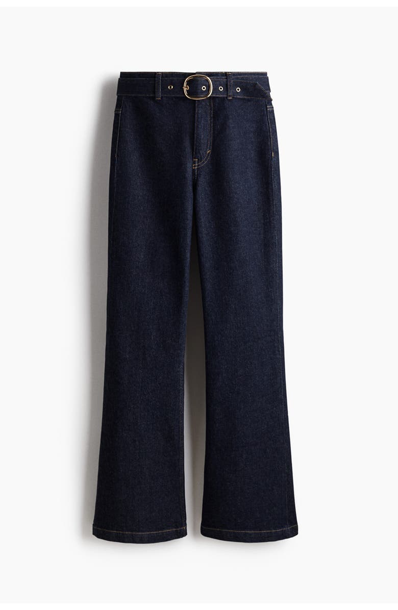 H&M Flared High Jeans, Alternate, color, Dark Denim Blue