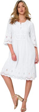 Roaman's Cotton Lace Dress