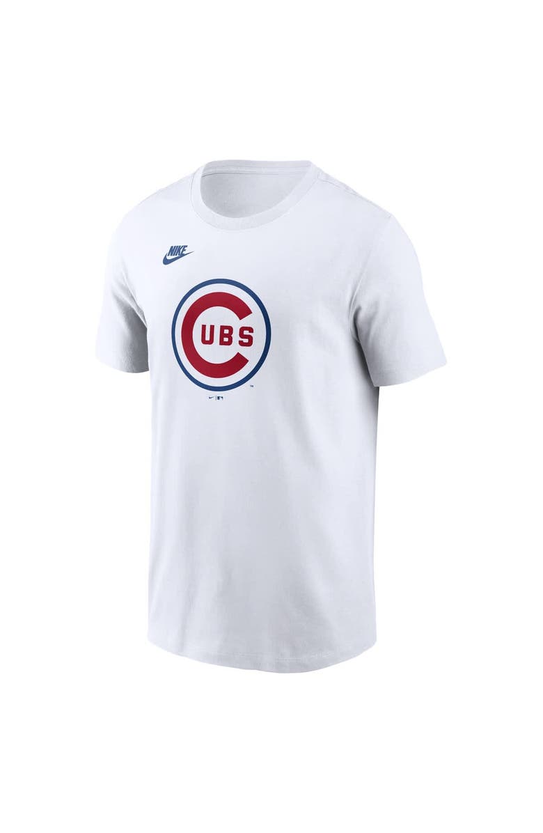 Nike Men's Nike White Chicago Cubs Cooperstown Collection Logo T-Shirt, Alternate, color, White