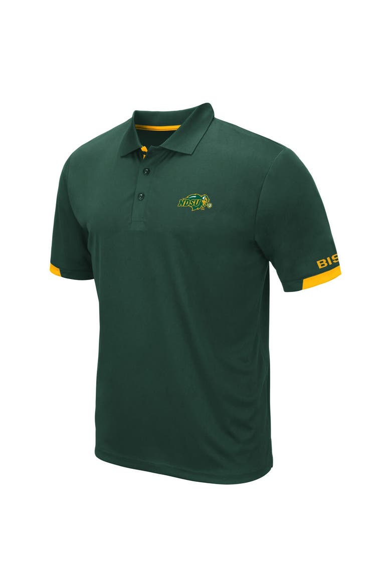 Men's Colosseum Green NDSU Bison Santry Lightweight Polo, Alternate, color, Green
