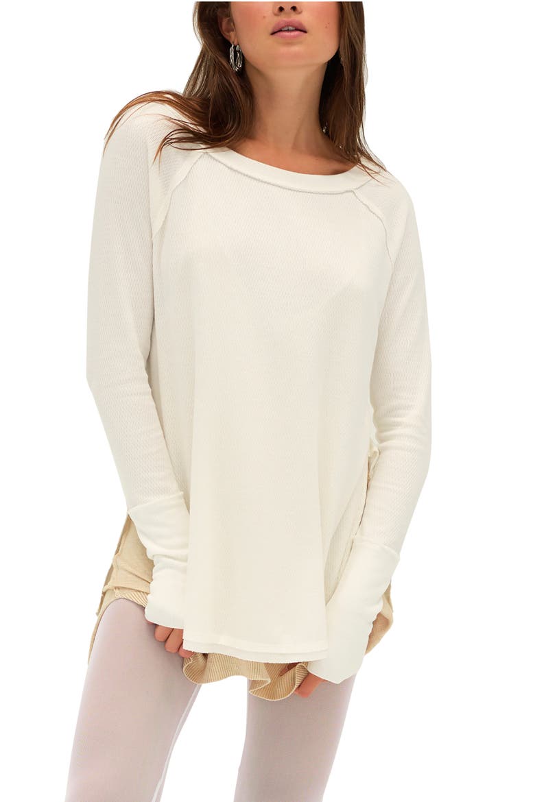 Snowy Thermal Shirt, Main, color, WHITE