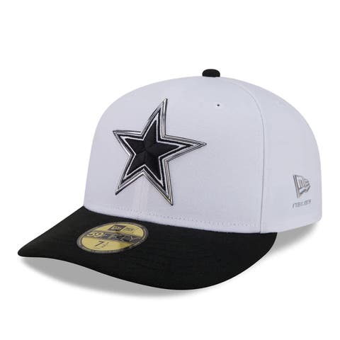 Men's New Era  White/Black Dallas Cowboys 2026 NFL Draft Pre-Curved 59FIFTY Fitted Hat