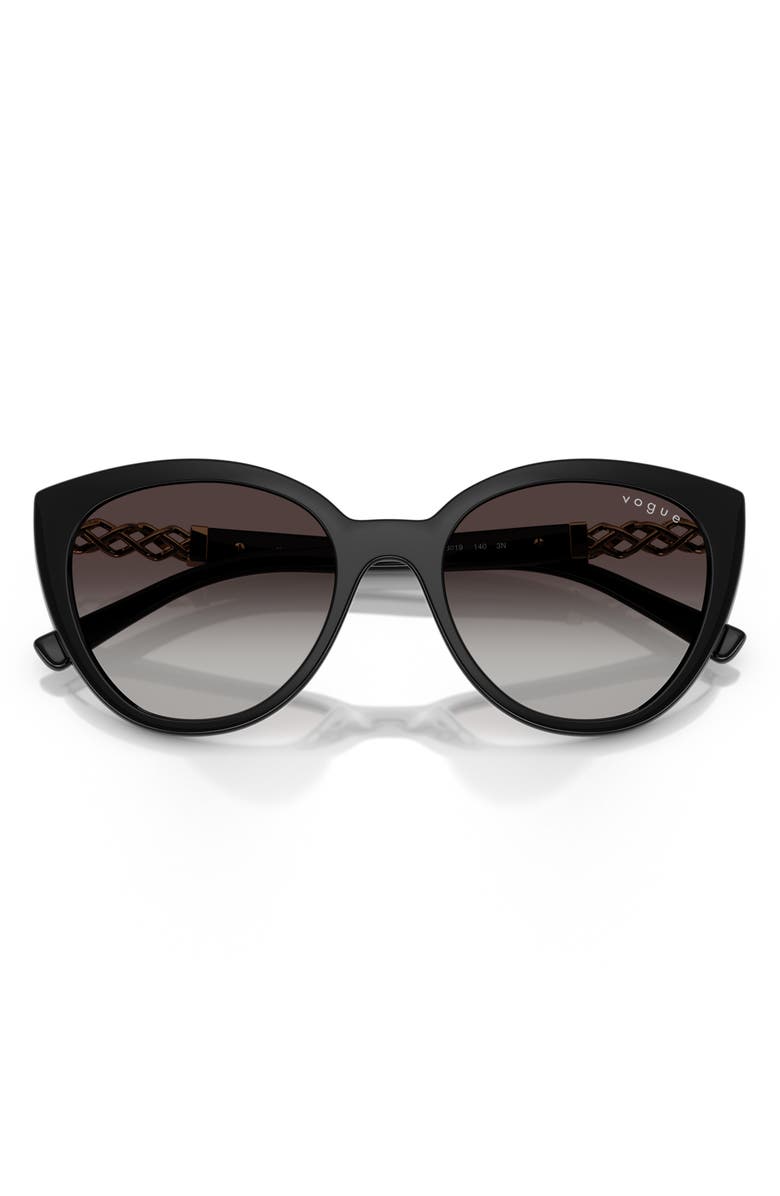 VOGUE 53mm Cat Eye Sunglasses, Alternate, color, Black