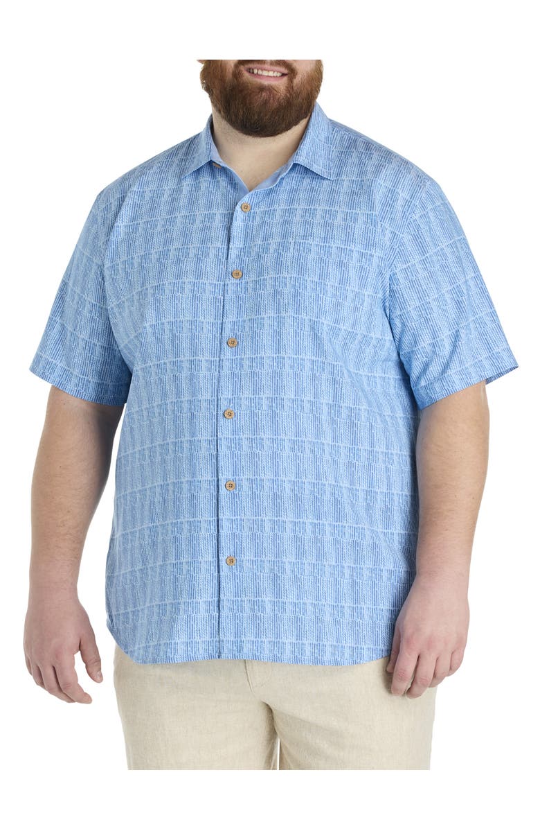 Tommy Bahama Big & Tall Coastal Cool Sport Shirt, Main, color, Chambray Blue