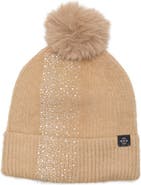 Nanette Lepore Embellished Faux Fur Pom Beanie