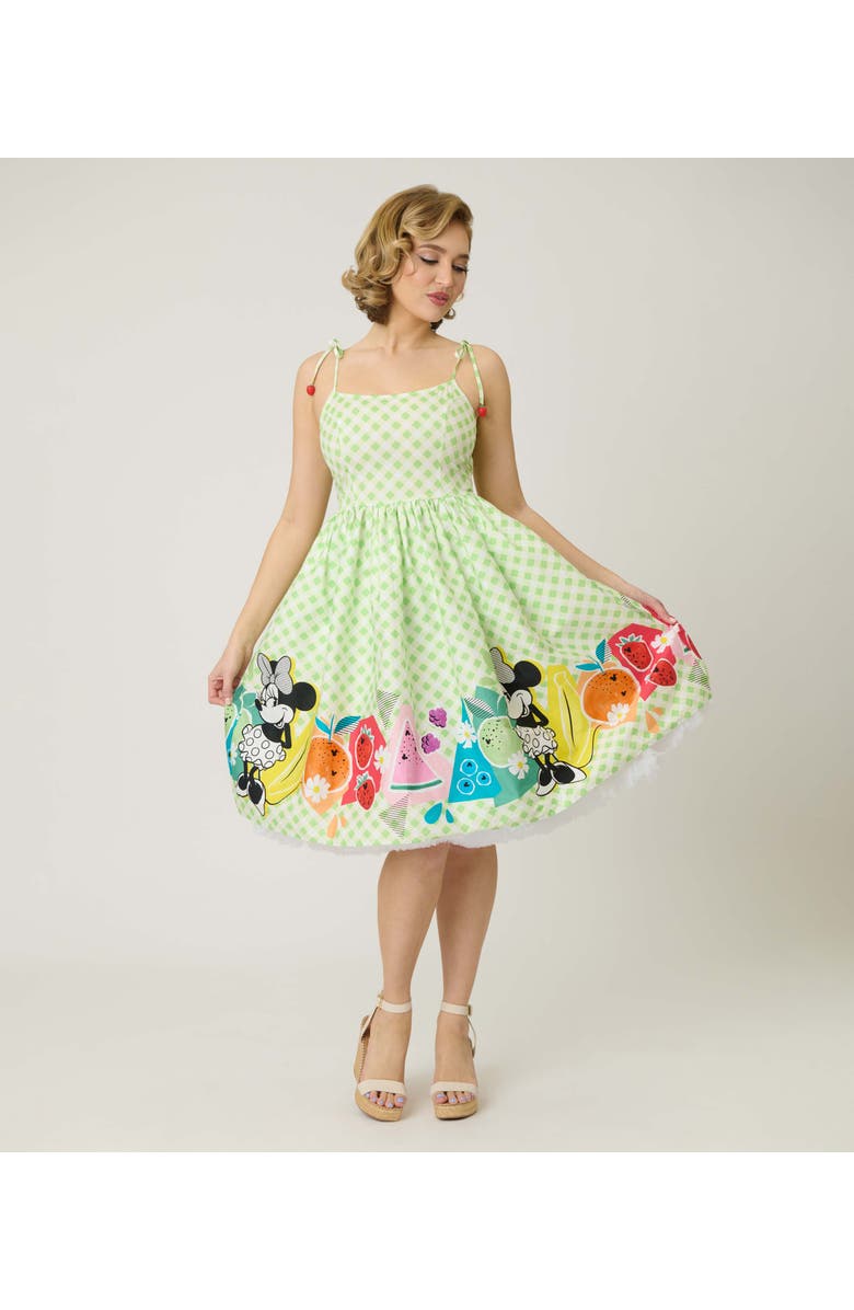 Unique Vintage 1950s Bobbie Swing Dress, Main, color, Green Gingham