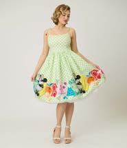 Unique Vintage 1950s Bobbie Swing Dress
