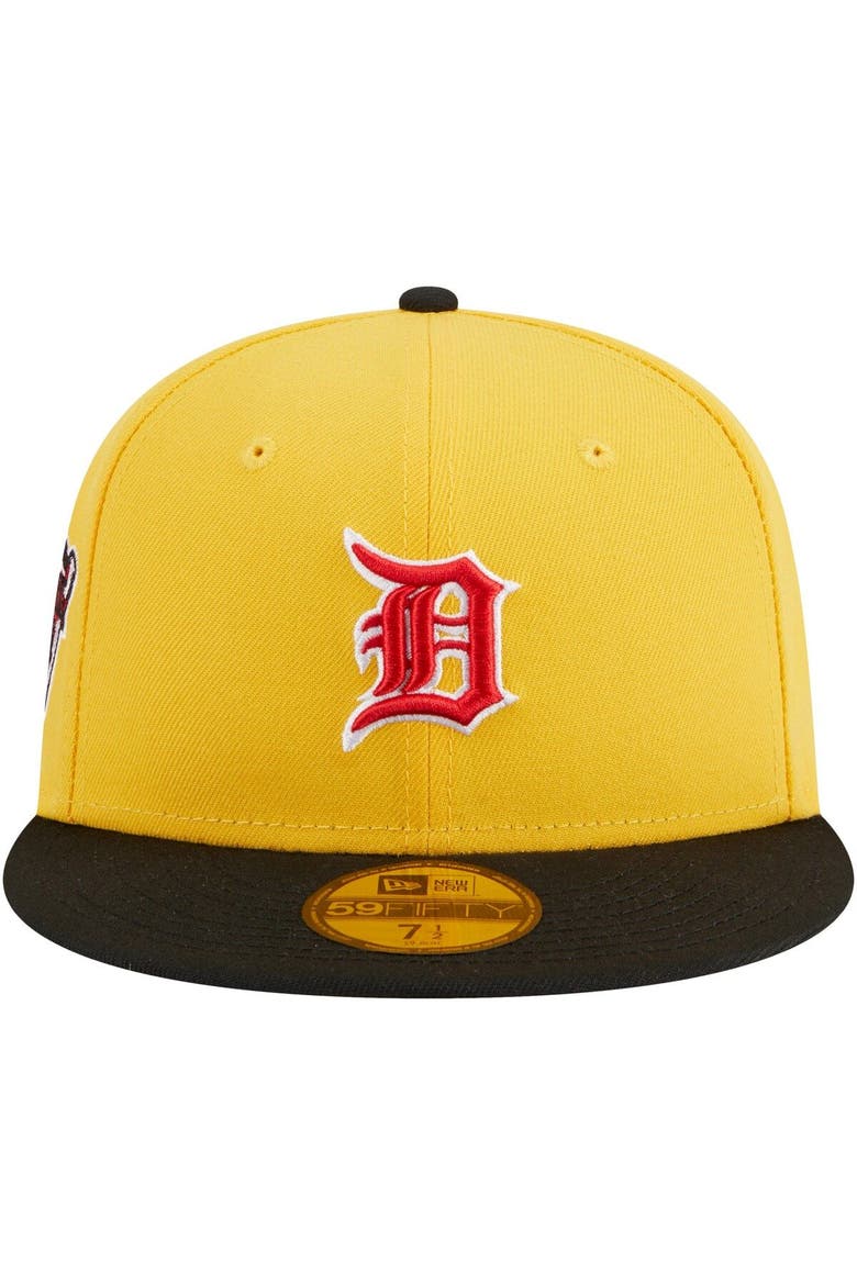 Men's New Era Yellow/Black Detroit Tigers Grilled 59FIFTY Fitted Hat, Alternate, color, Yellow