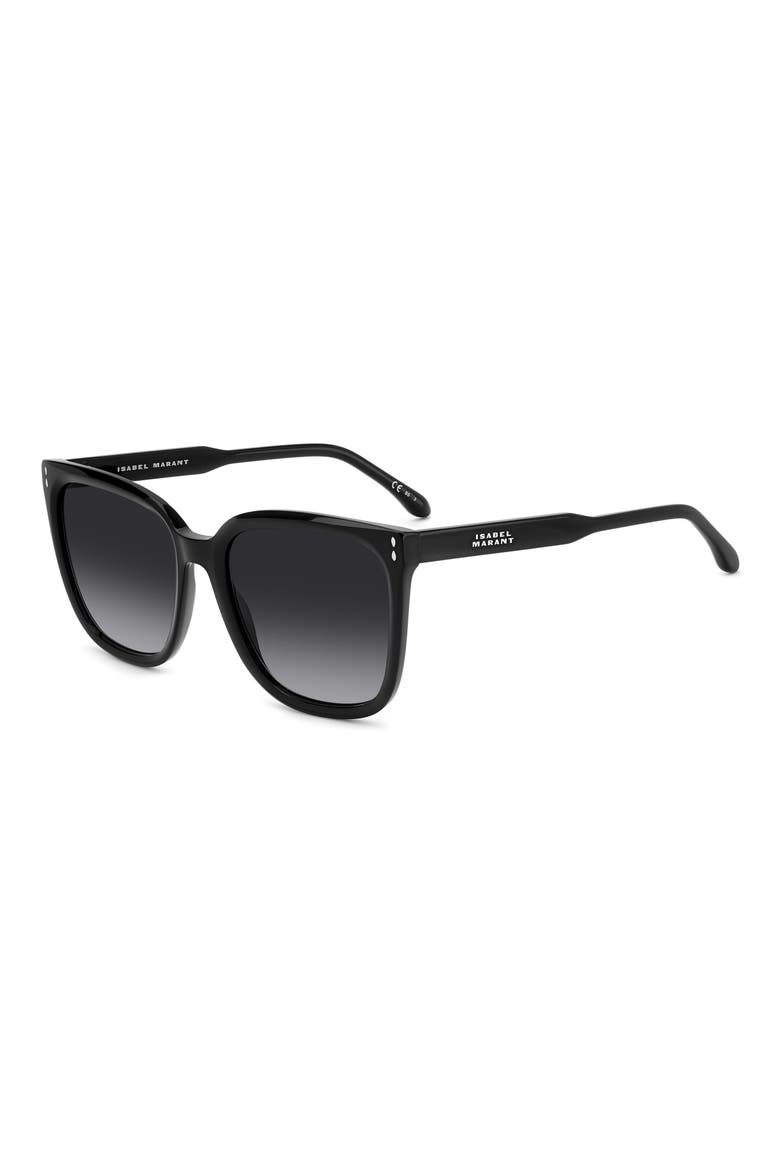 In Love 57mm Gradient Square Sunglasses, Alternate, color, BLACK/ GREY SHADED