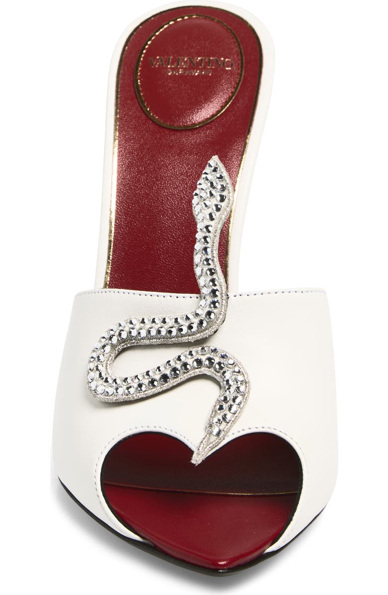 Valentino Garavani Coeur Vipère Sandal, Alternate, color, White