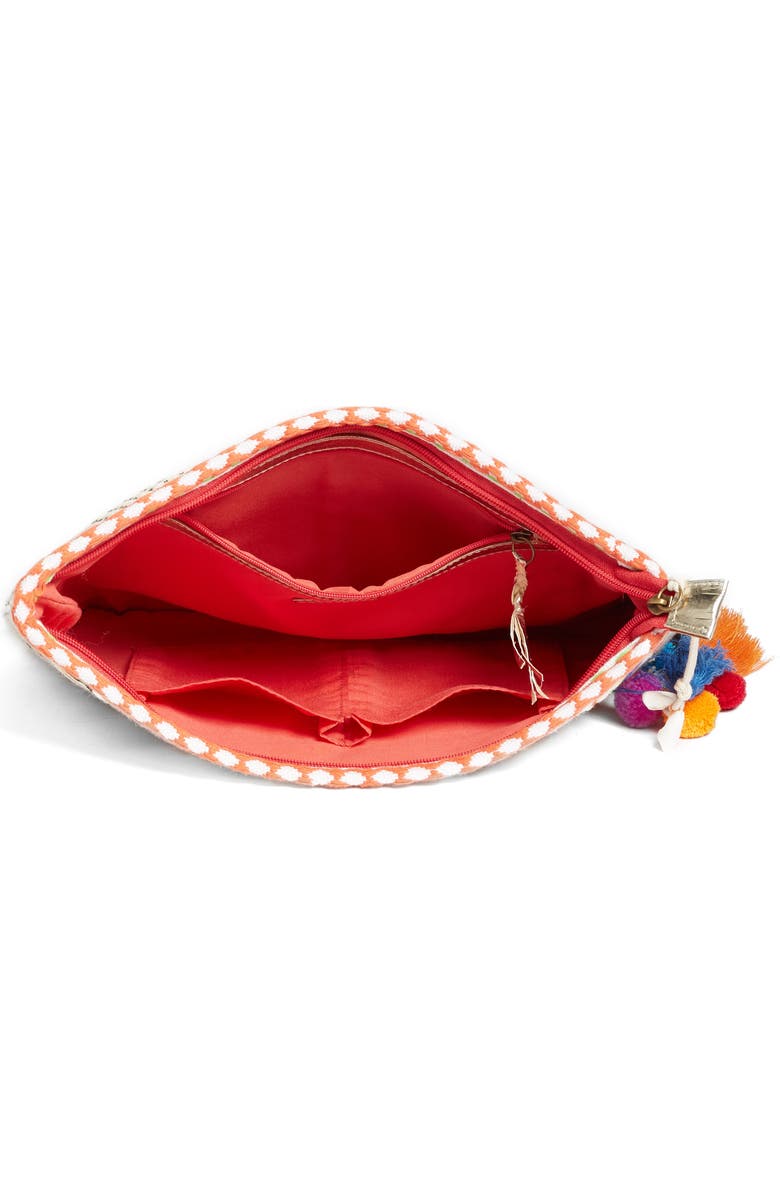 STEVEN by Steve Madden Embroidered Animal Clutch, Alternate, color,