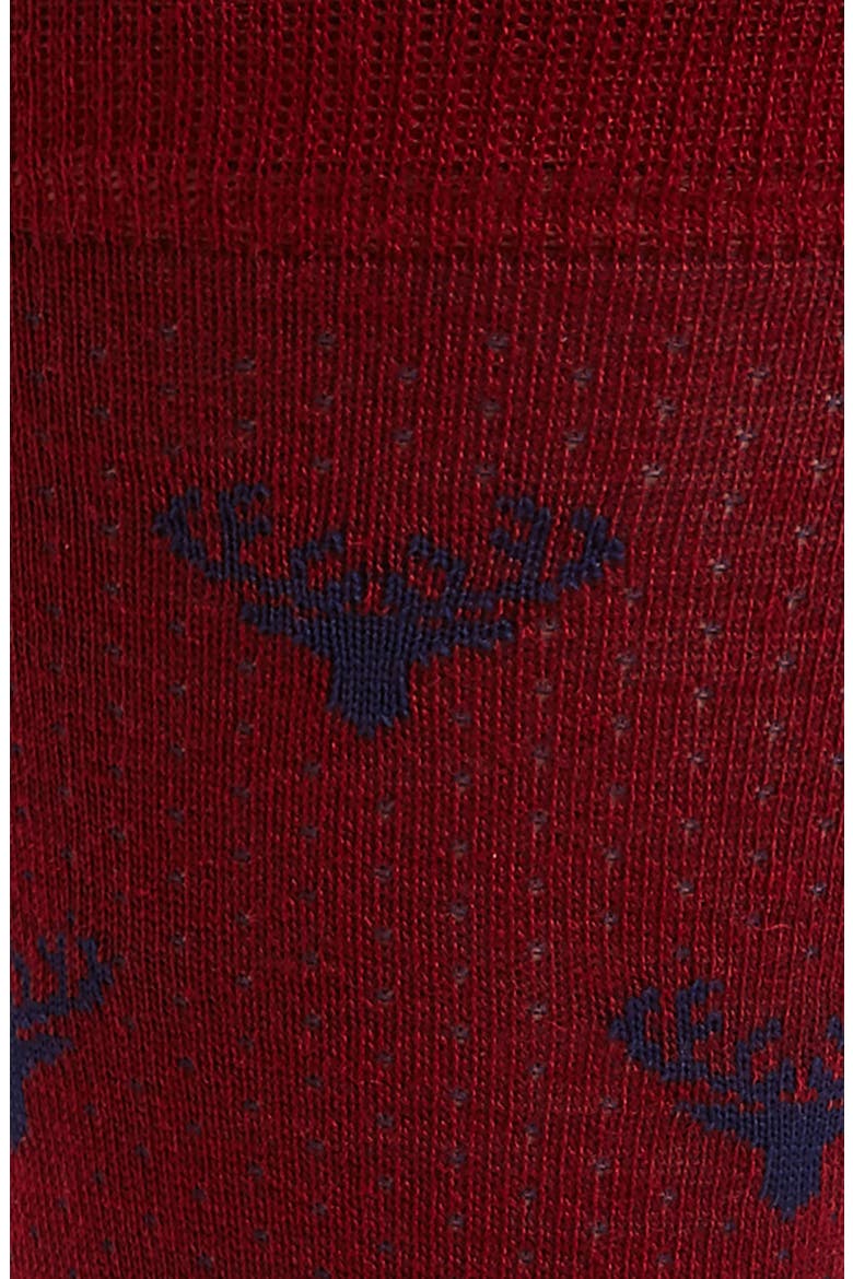 Deer Head Socks, Alternate, color, FIRE RED