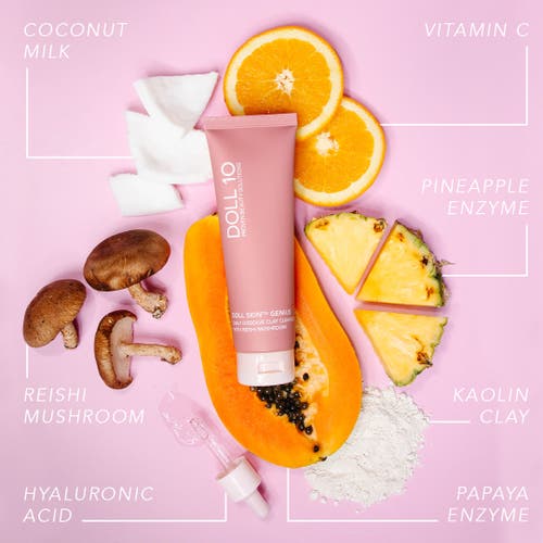 Doll 10 Beauty Doll Skin Genius Daily Dissolve Clay Cleanser With Reishi Mushroom In White
