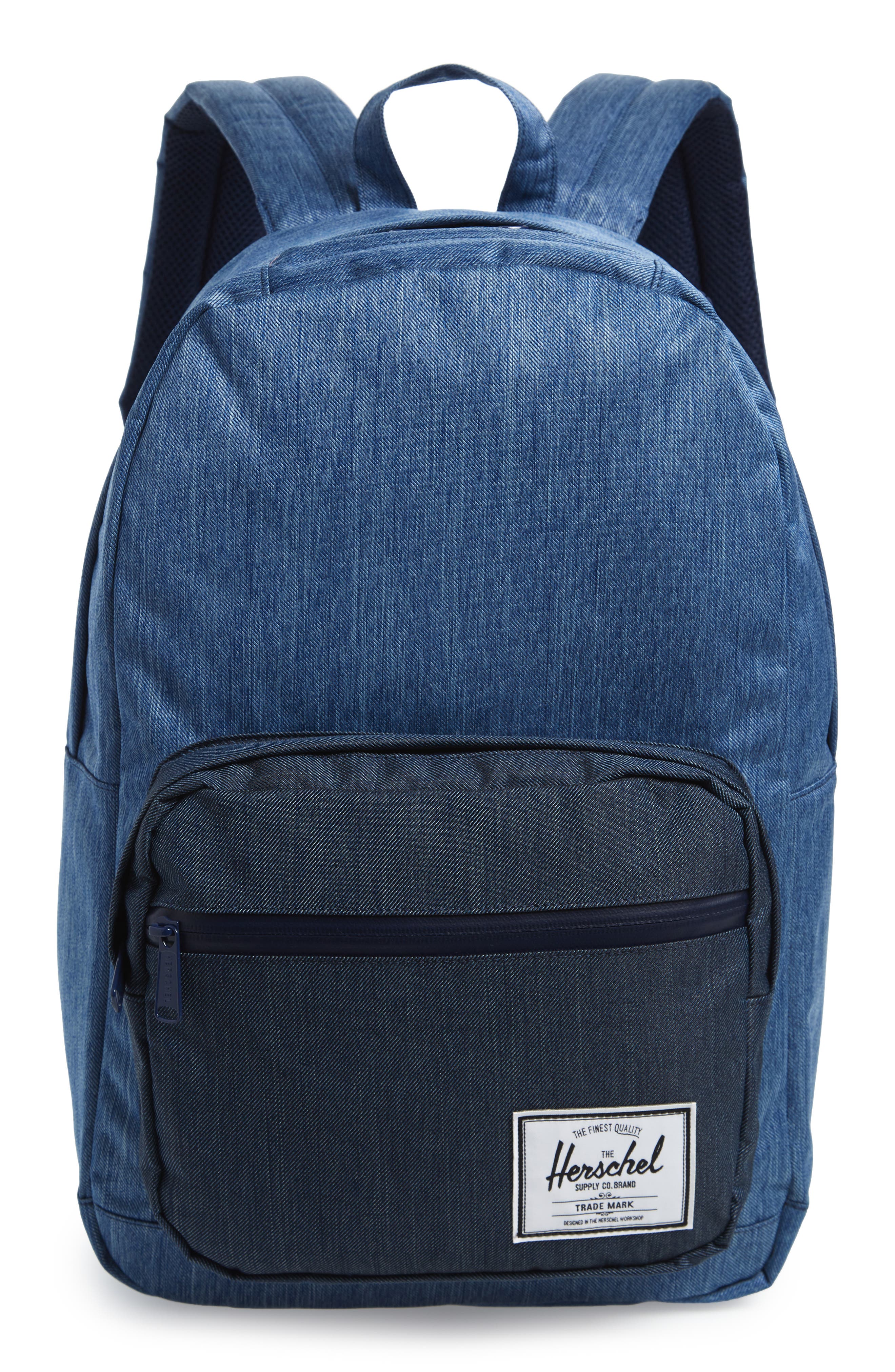 Pop Quiz Backpack, Main, color, FADED DENIM/ INDIGO DENIM