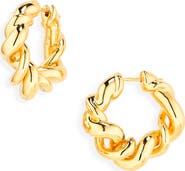Monica Vinader Ochre Large Twisted Hoop Earrings