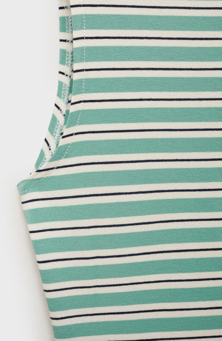 MANGO Stripe Boat Neck Tank Top, Alternate, color, Green