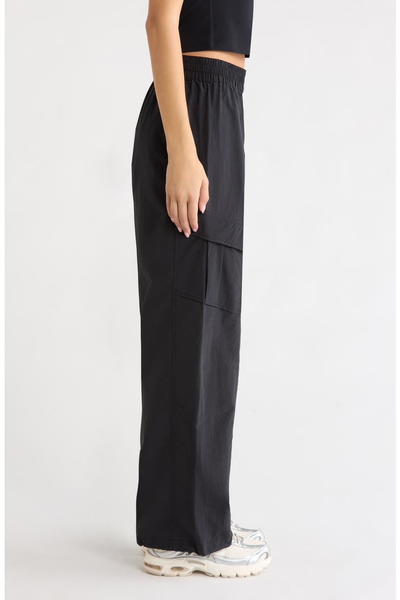Wide Leg Cargo Pants, Alternate, color, BLACK