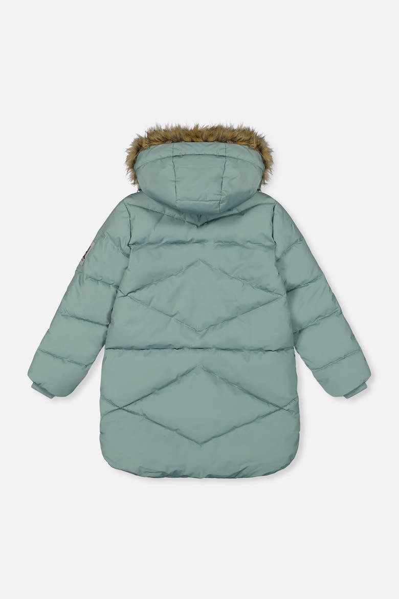Long Fleece Lined Diamond Quilted Winter Puffer Coat, Alternate, color, Sage Green