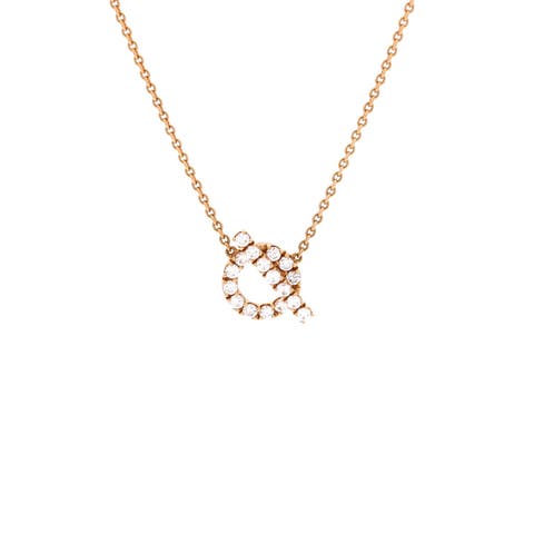 Finesse Pendant Necklace 18K Rose Gold and Diamonds