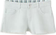 MANGO TEEN Reversible Waistband Denim Mini Shorts