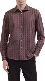 Bugatchi James OoohCotton Plaid Performance Shirt