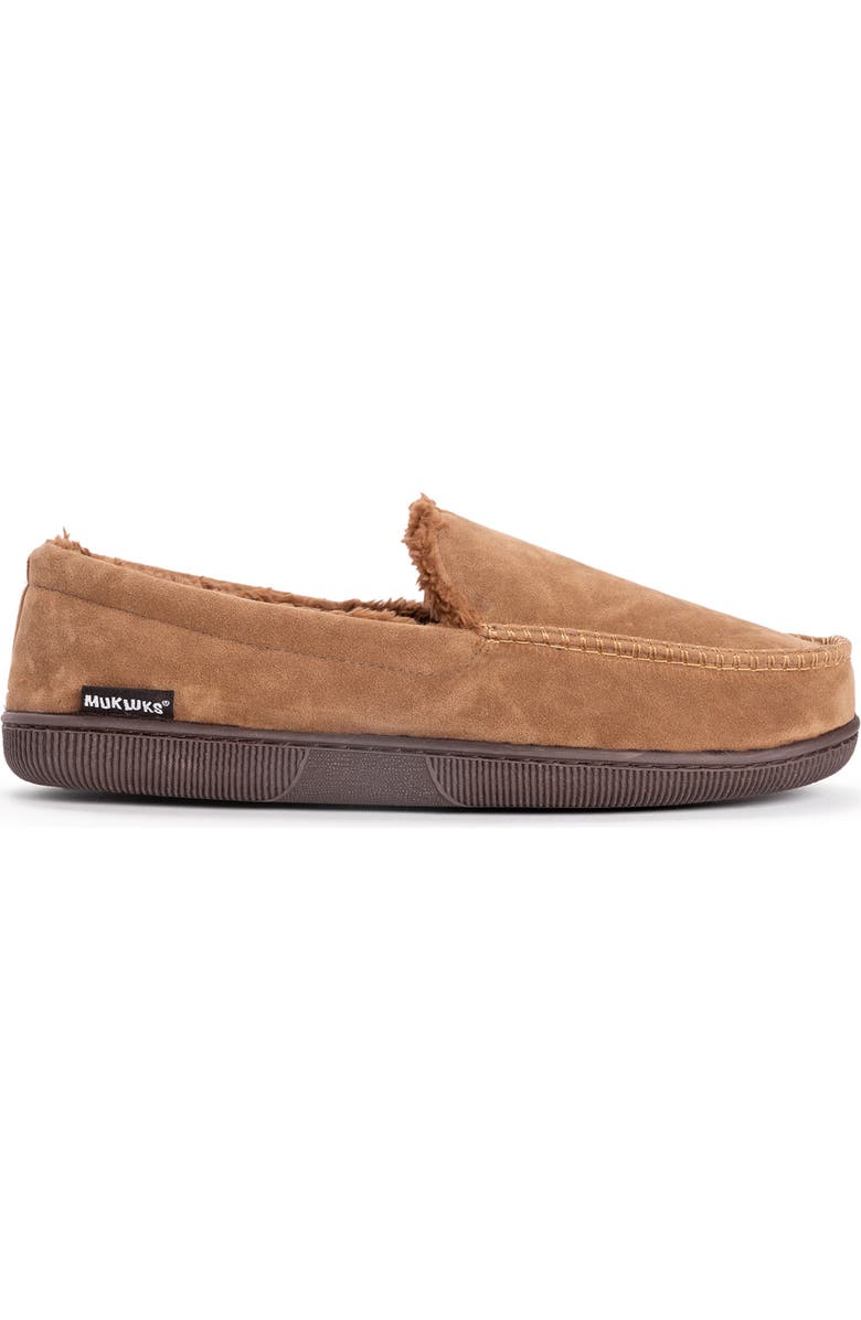 MUK LUKS Faux Shearling Lined Slipper, Alternate, color, Brown