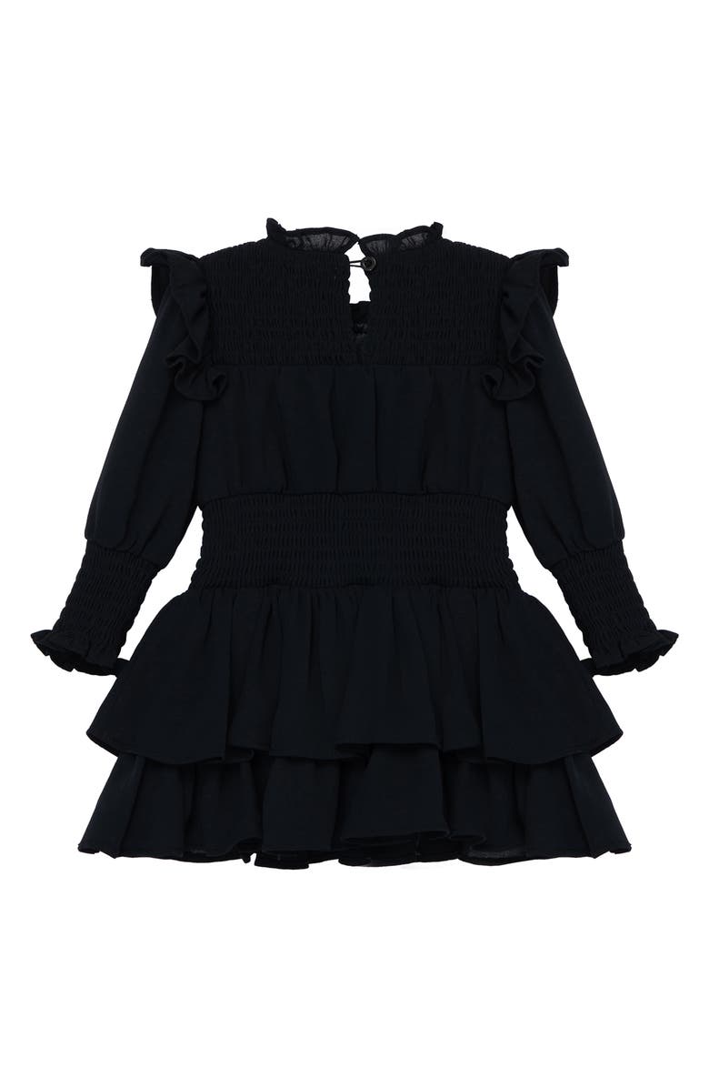 Habitual Kids Ruffle Smocked Trim Long Sleeve Drop Waist Dress, Alternate, color,