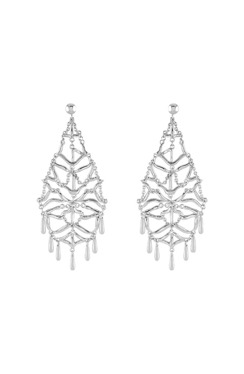 Lucy Quartermaine Element Web Earrings, Main, color, Sterling Silver