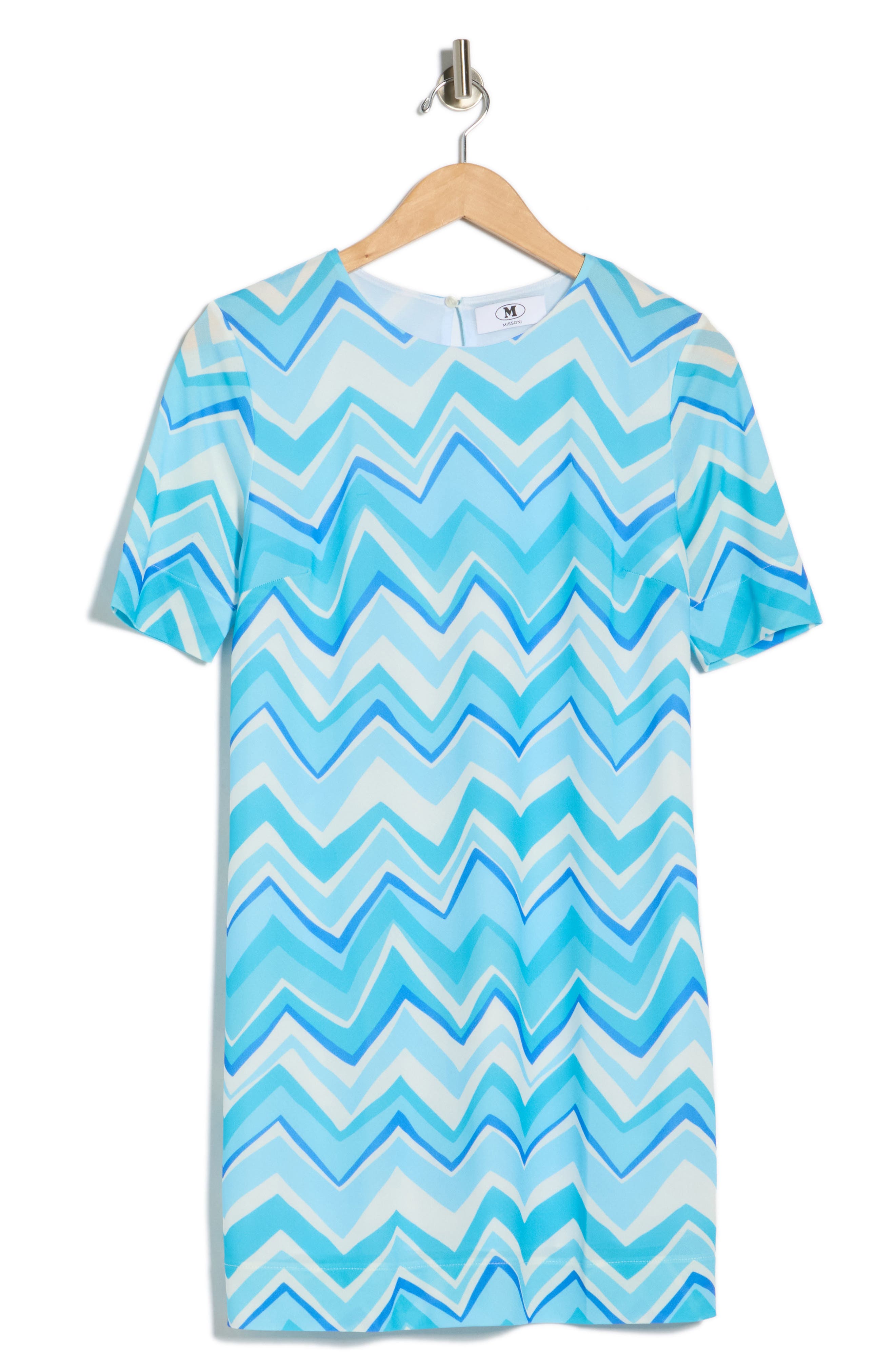 M Missoni Chevron Elbow Length Sleeve Minidress