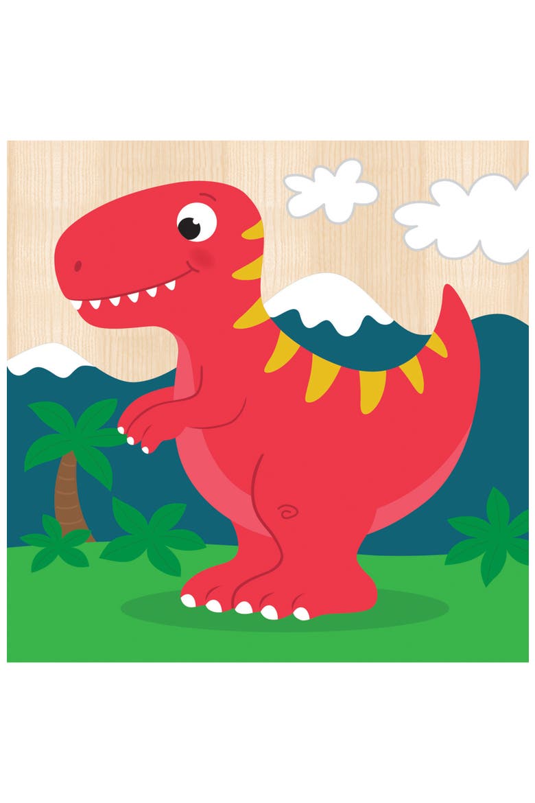 Dinosaurs Wood Puzzles 4-Pack, Alternate, color, Multicolor