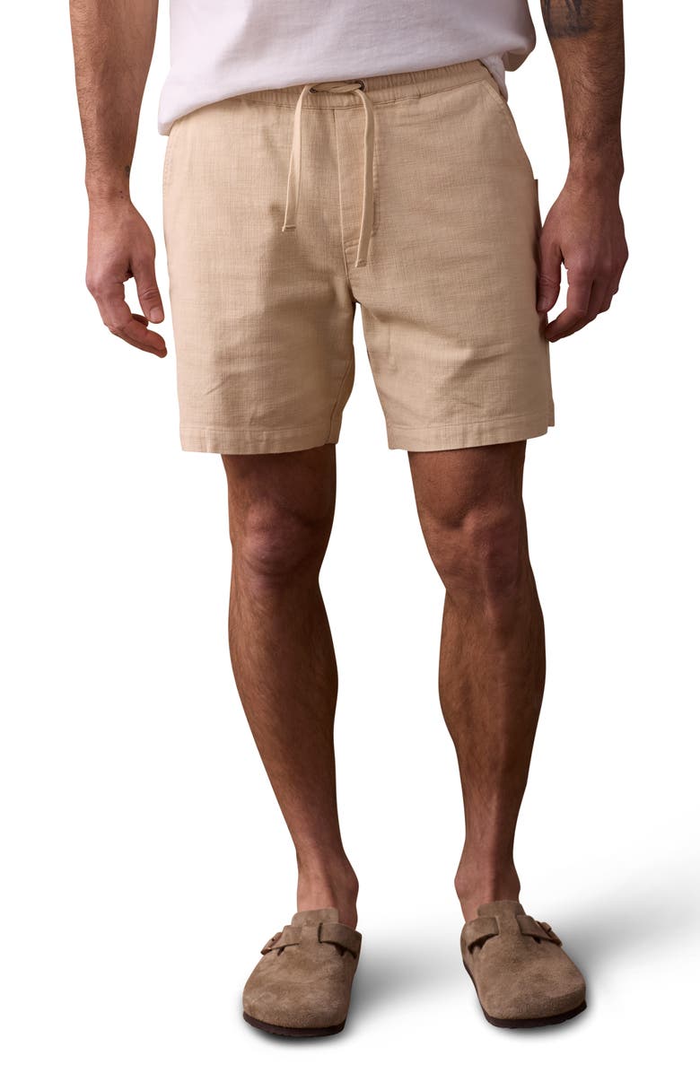 The Normal Brand Texstretch Summer Drawstring Stretch Cotton Shorts, Main, color, Sand Dune