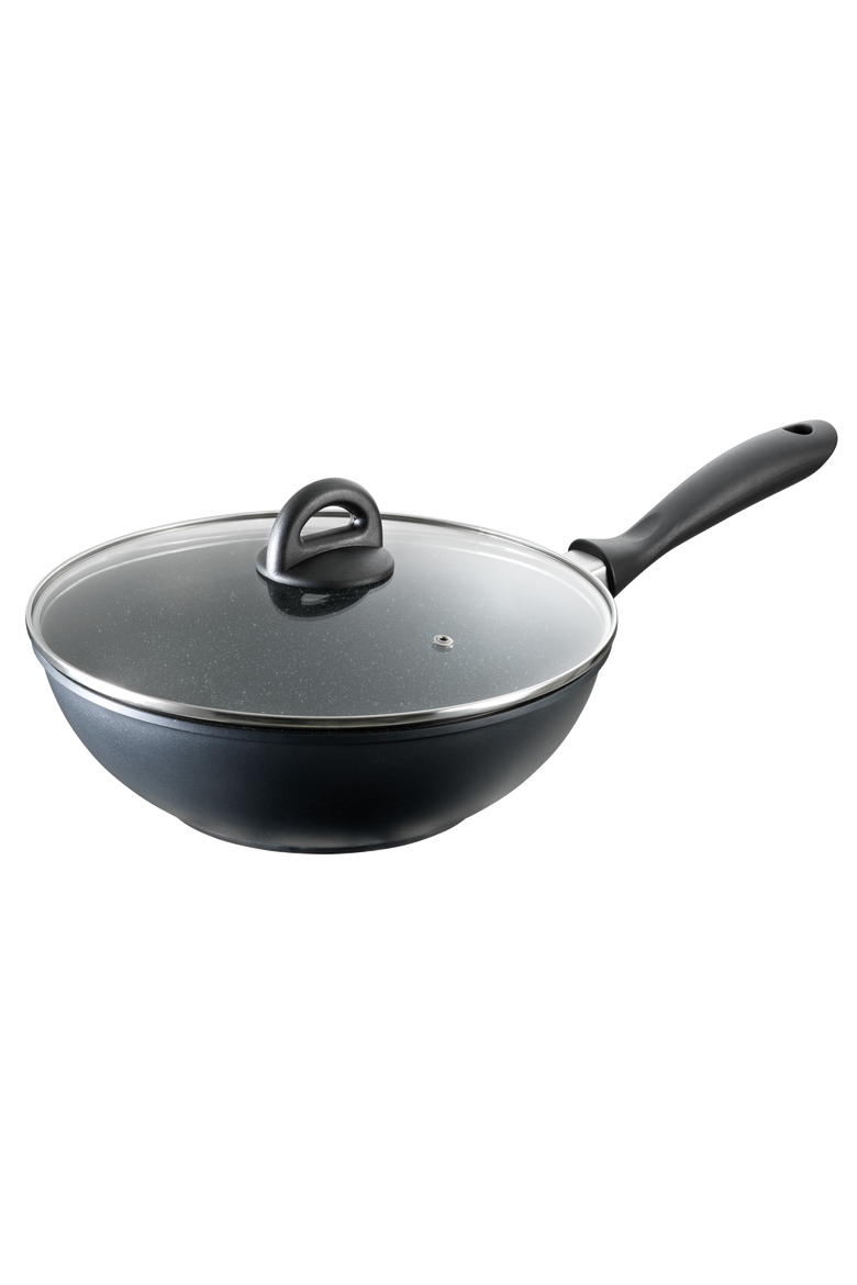 STONE™ 3.7 Qt Wok with Lid, Main, color, BLACK