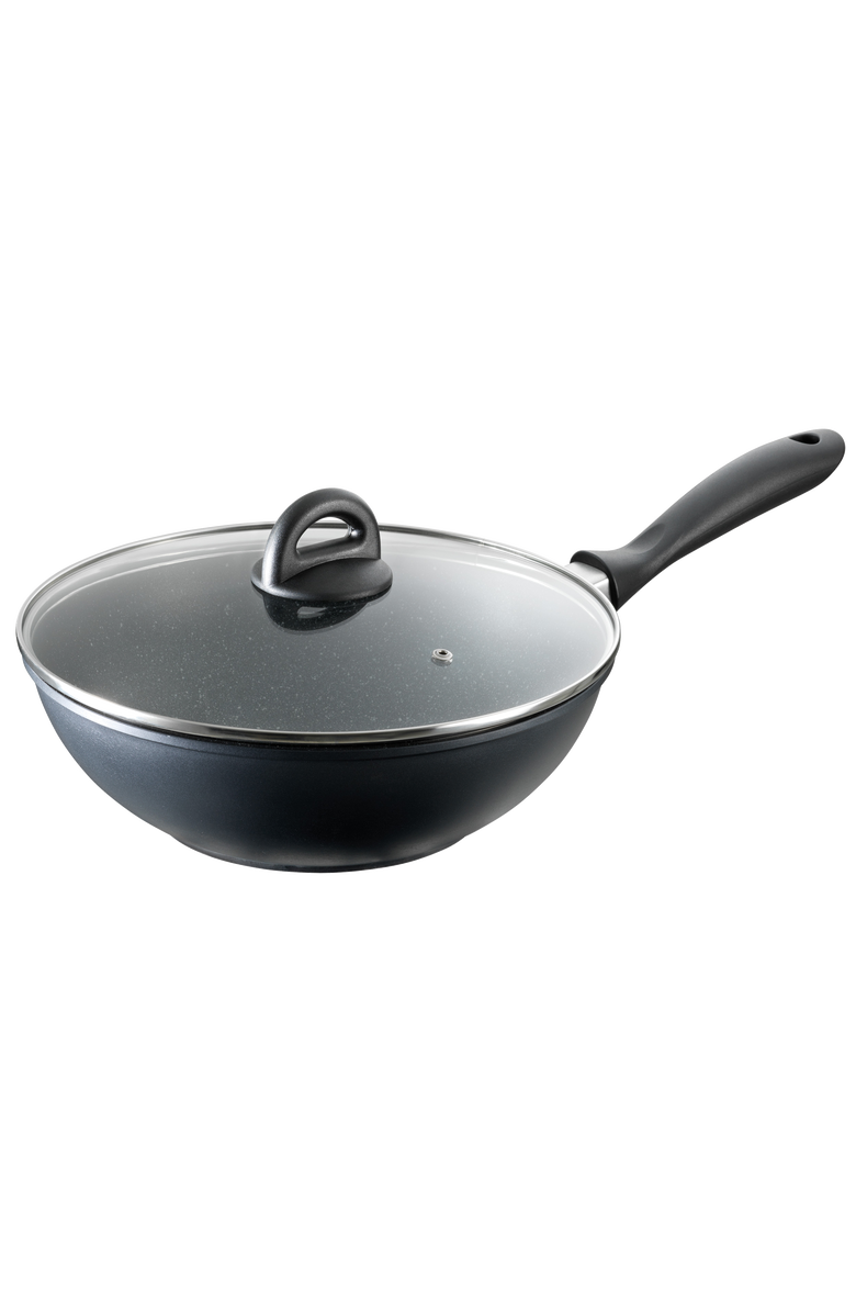 Cuisine::pro<sup>®</sup> STONE<sup>™</sup> 3.7 Qt Wok with Lid, Main, color, Black