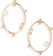 Poppy Finch Scattered Bubble Frontal Hoop Earrings