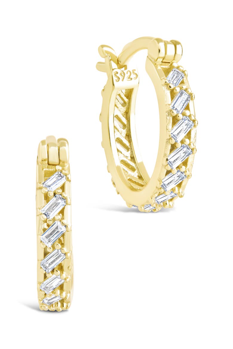 Norabelle Micro Cubic Zirconia Hoop Earrings, Main, color, GOLD