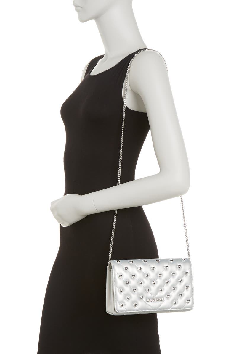 Love Moschino Borsa Quilted Heart Studded Bag, Alternate, color,