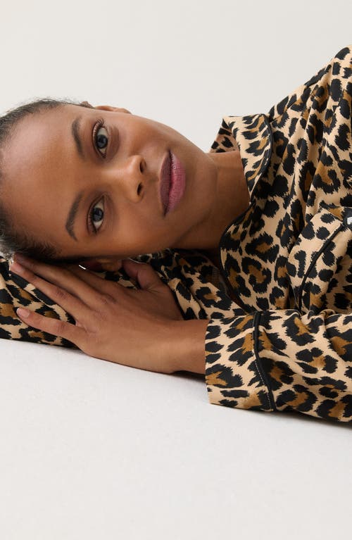 Kate Spade New York Print Pajamas In Brown