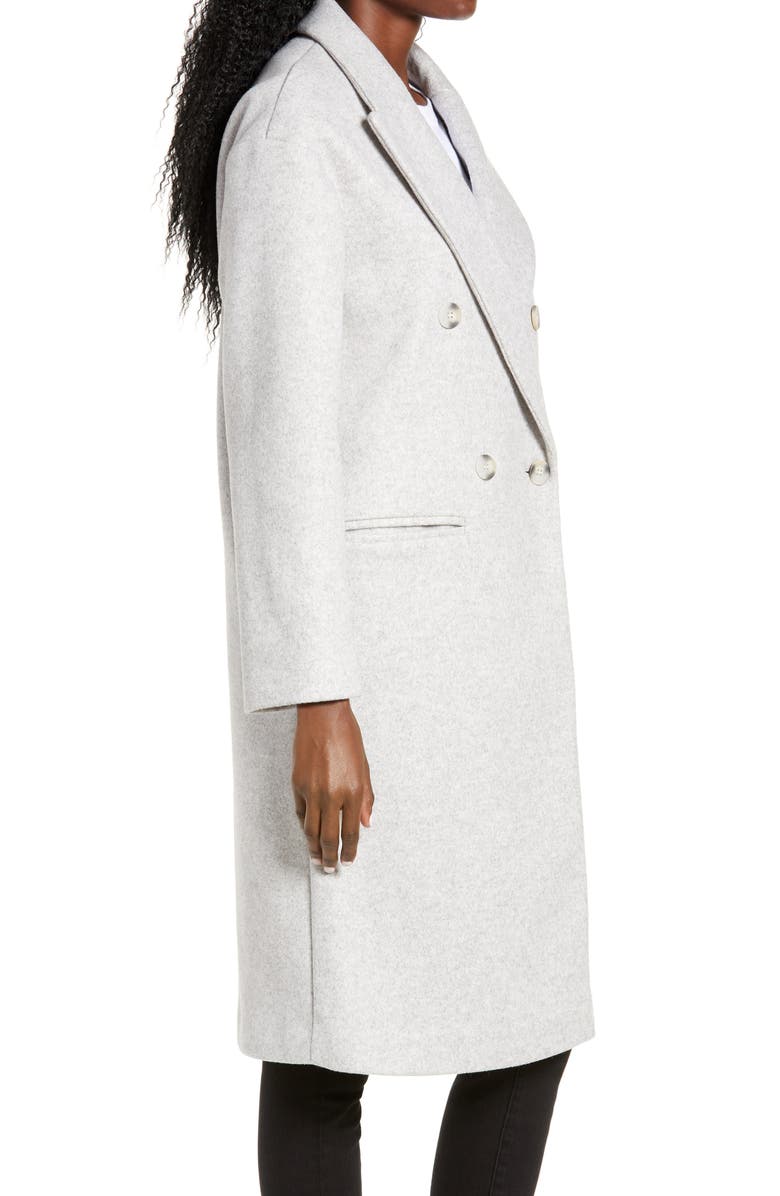 Topshop Brooke Double Breasted Long Coat, Alternate, color,