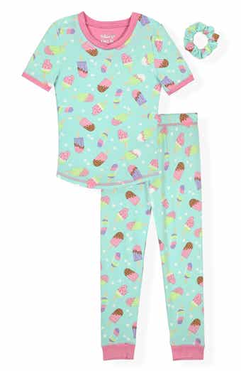 SLEEP ON IT Kids' 2-Piece Fitted Pajamas & Scrunchie Set