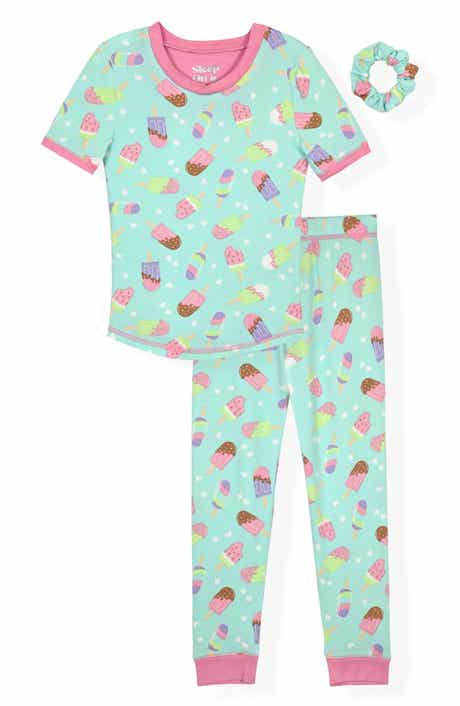 SLEEP ON IT Kids' 2-Piece Fitted Pajamas & Scrunchie Set