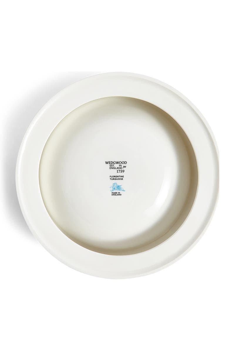 Wedgwood Florentine Pet Bowl, Alternate, color, Turquoise