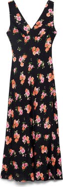 MANGO Print Sleeveless Maxi Dress