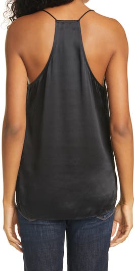 CAMI NYC popular Silk Charmeuse Racerback Scalloped Eyelash Trim Camisole