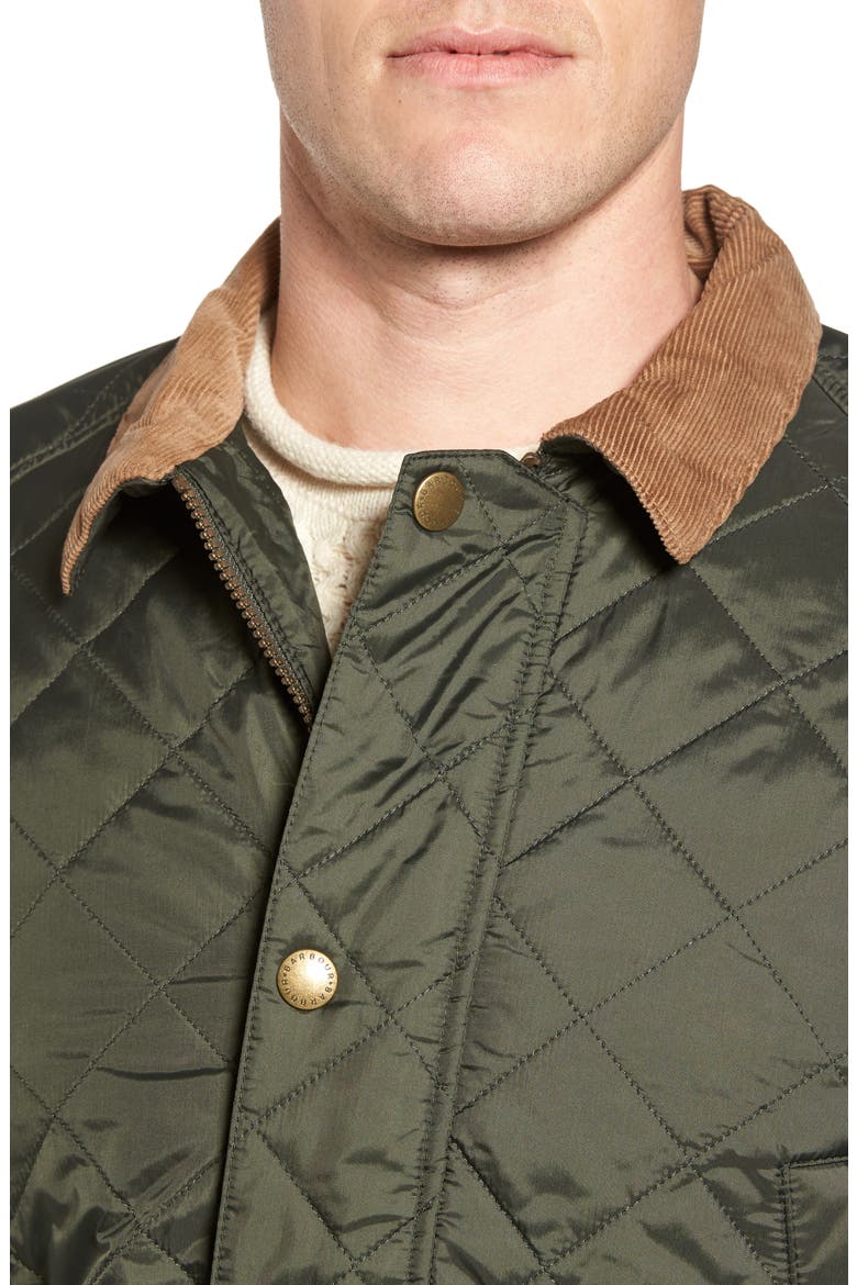'Canterdale' Slim Fit Water-Resistant Diamond Quilted Jacket, Alternate, color, FOREST