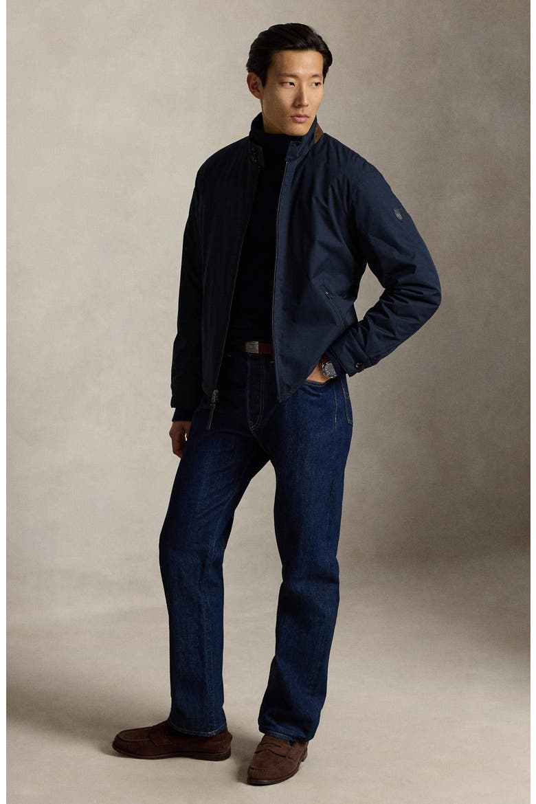 Performance Gabardine Bomber Jacket, Alternate, color, NAVY