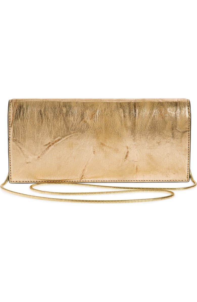 Alexis Bittar TWISTED GOLD SIDE HANDLE CLUTC, Alternate, color, Antique Gold