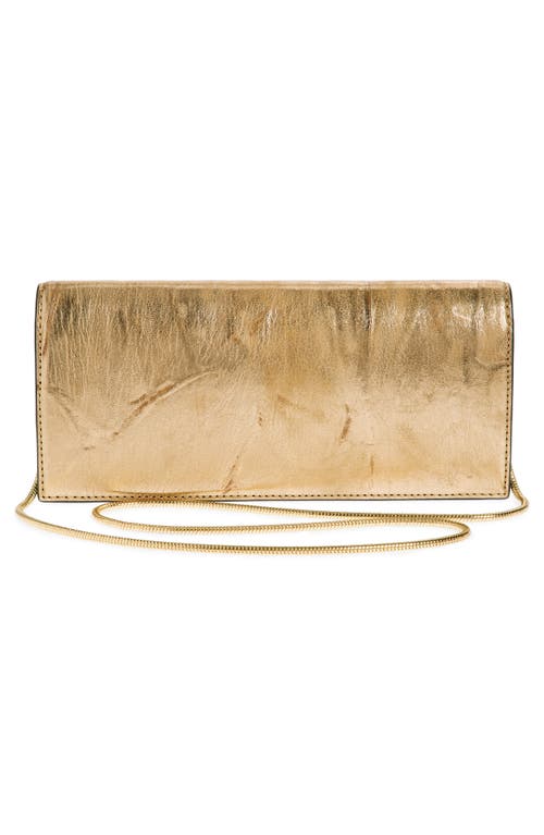 ALEXIS BITTAR ALEXIS BITTAR TWISTED SIDE HANDLE LEATHER CLUTCH 