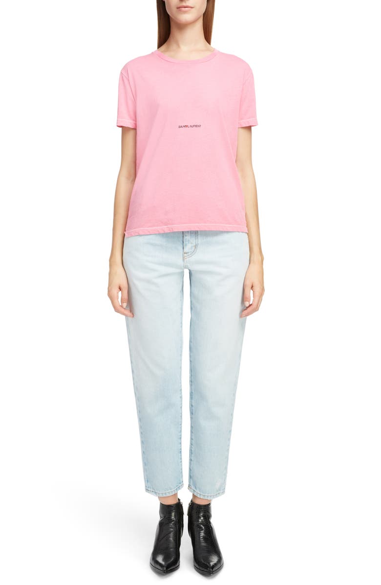 Saint Laurent Logo Tee, Alternate, color, 