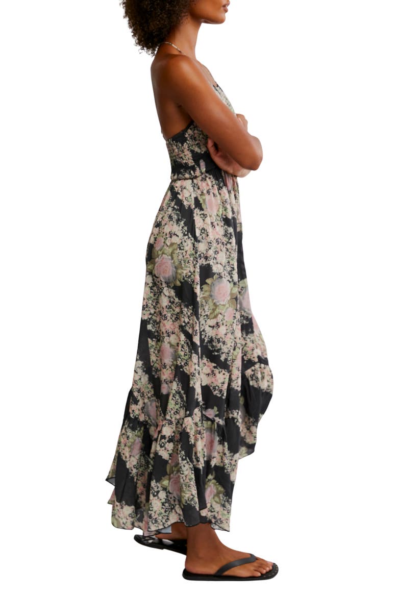 Heat Wave Floral Print High/Low Dress, Alternate, color, GRANITE COMBO