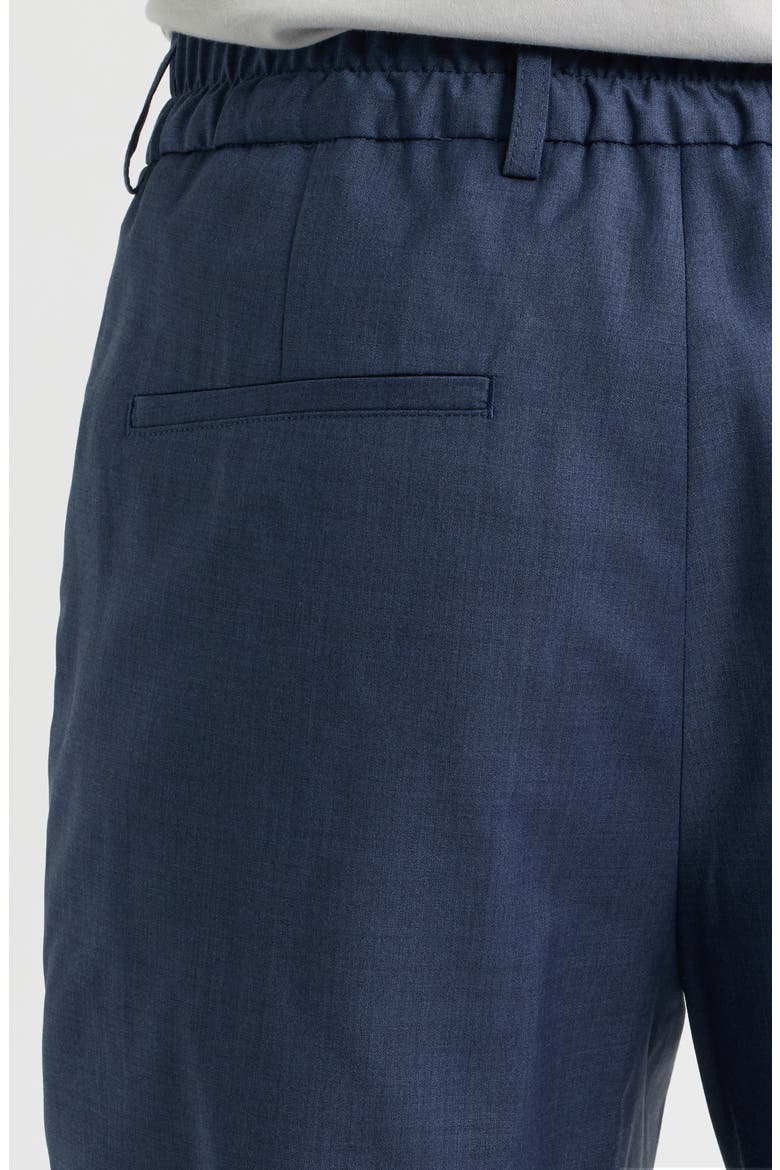 Virgin Wool Flat Front Trousers, Alternate, color, OPEN BLUE